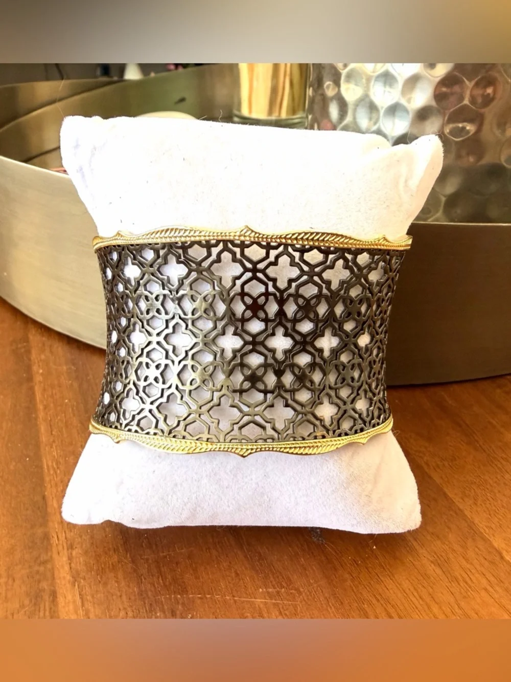 Kendra Scott Candice Gold and Bronze Filigree Cuff Bracelet